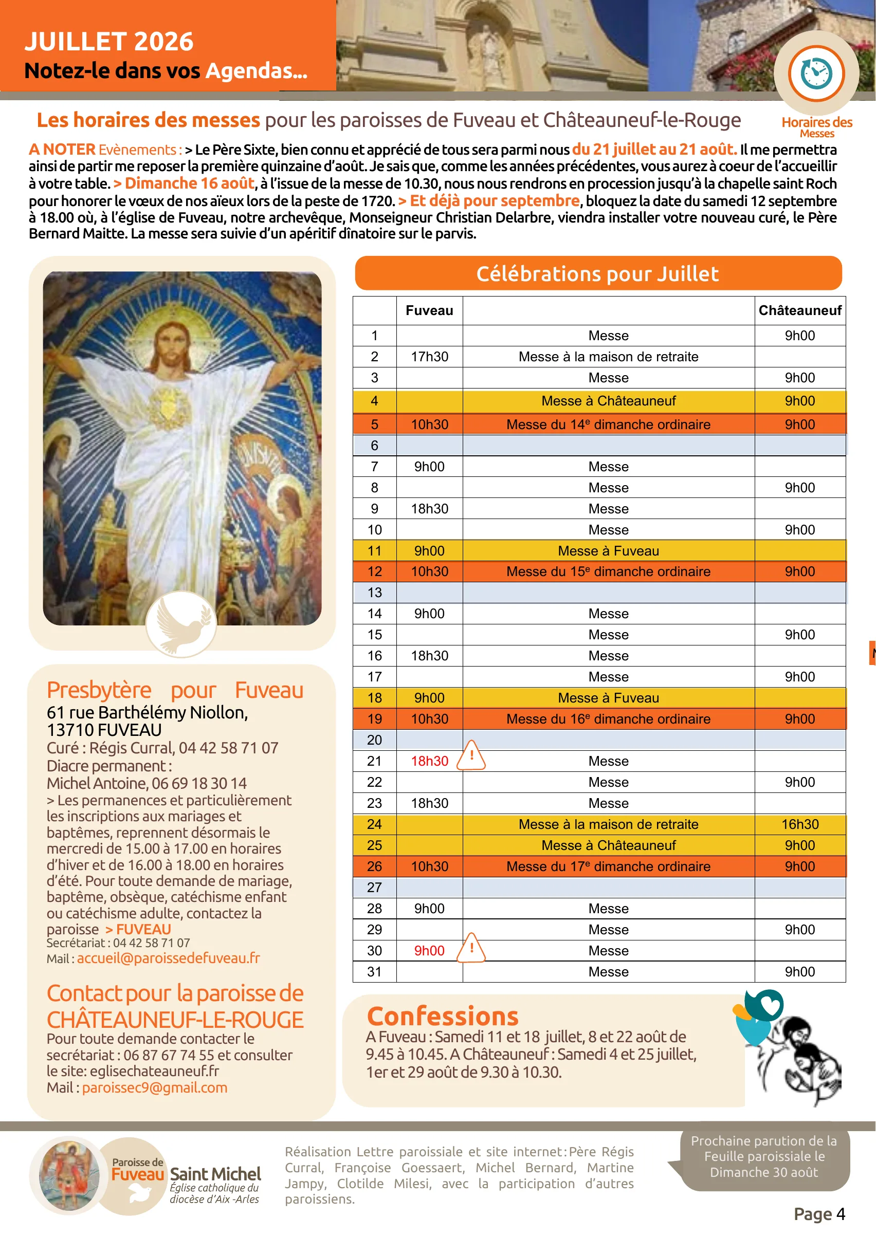 Lettre paroissiale de juillet-ao&ucirc;t 2026, page 4