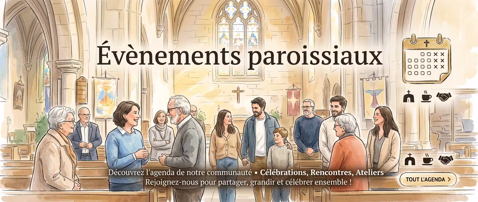 Parvis de l'église Saint Antoine l'ermite